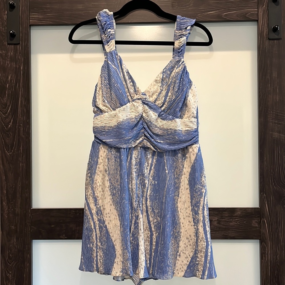 Marble print romper